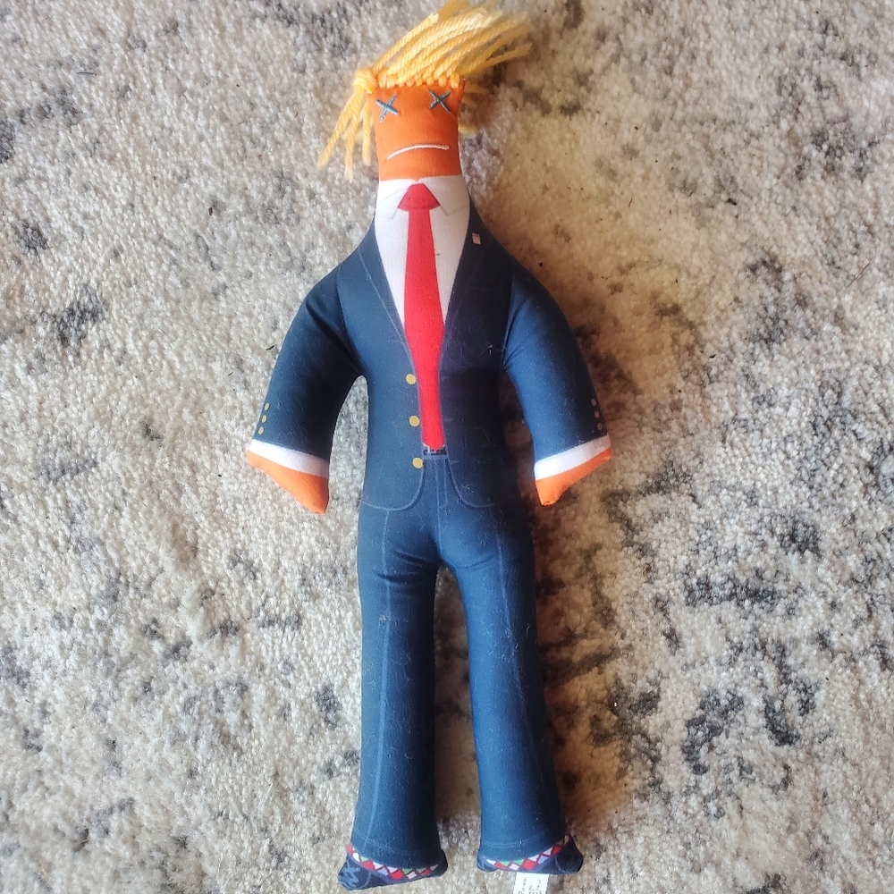 Plush Voodoo Doll with Red Tie